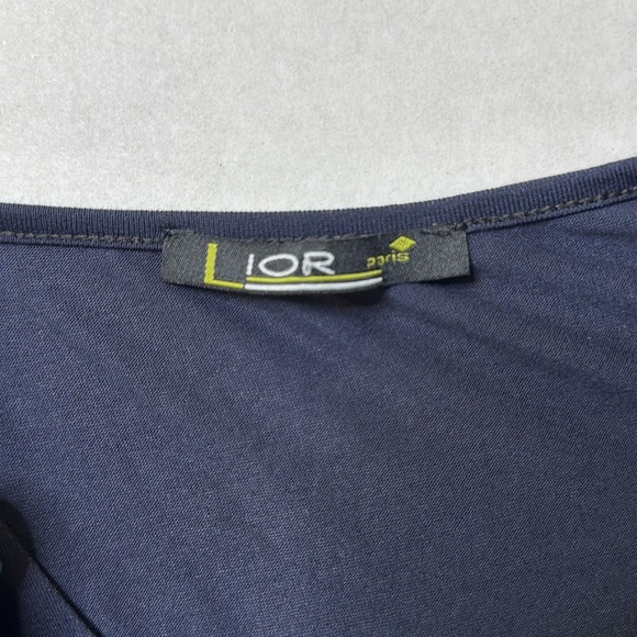 Lior Paris block colors in blue hues size large with trim sleeves - Picture 5 of 6